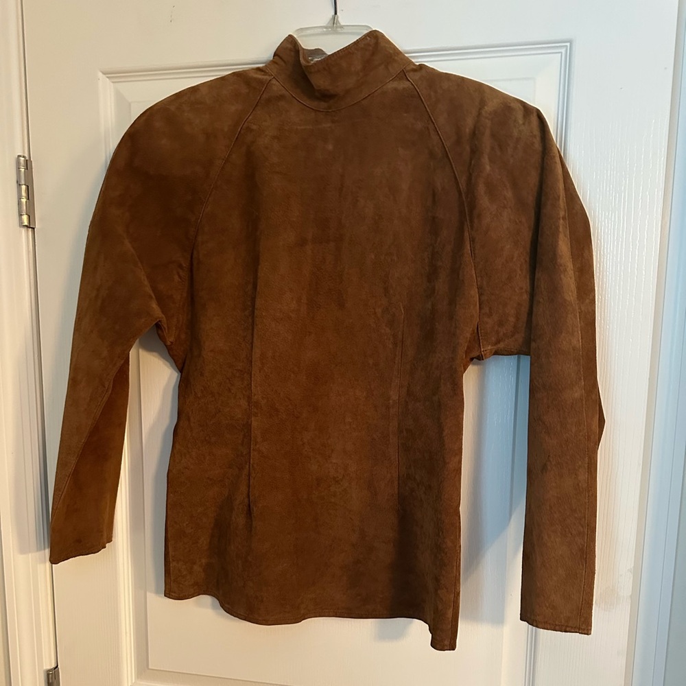 Toff’s Vintage Brown Suede Long Sleeve Top.